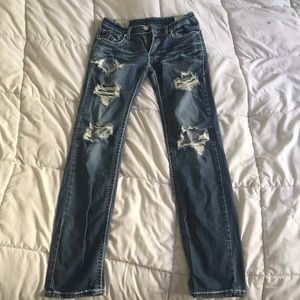 Machine Nouvelle Mode Bootcut Jeans w/ Rips
